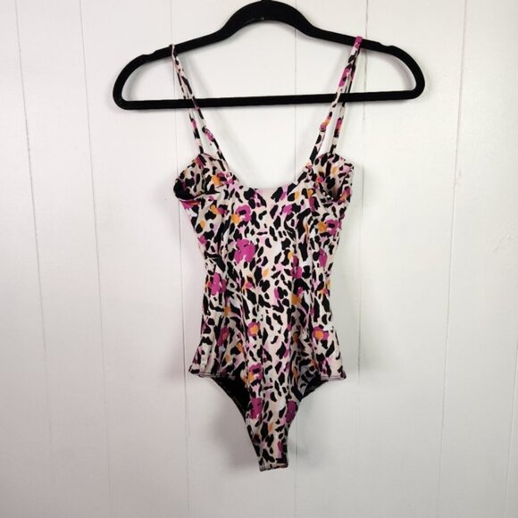 Beach Riot Mila One Piece Swim Bathing Suit One Piece Swimsuit Animal Print XS - Picture 7 of 10
